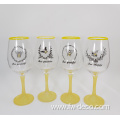 custom colored red wine glass goblet set